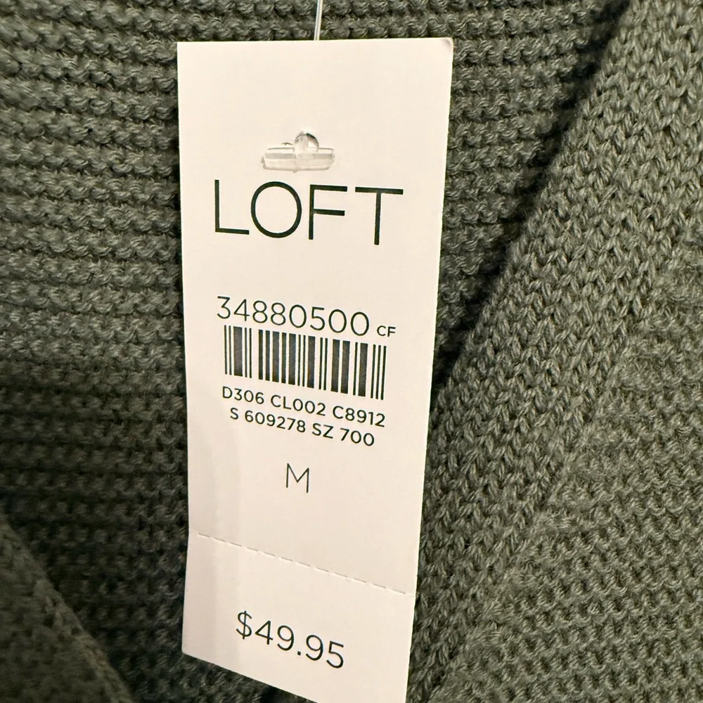 LOFT Sage Green Button-Front Tank Top - Picture 4 of 5